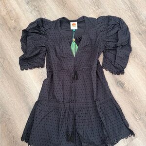 FARM Rio Black Mini Dress